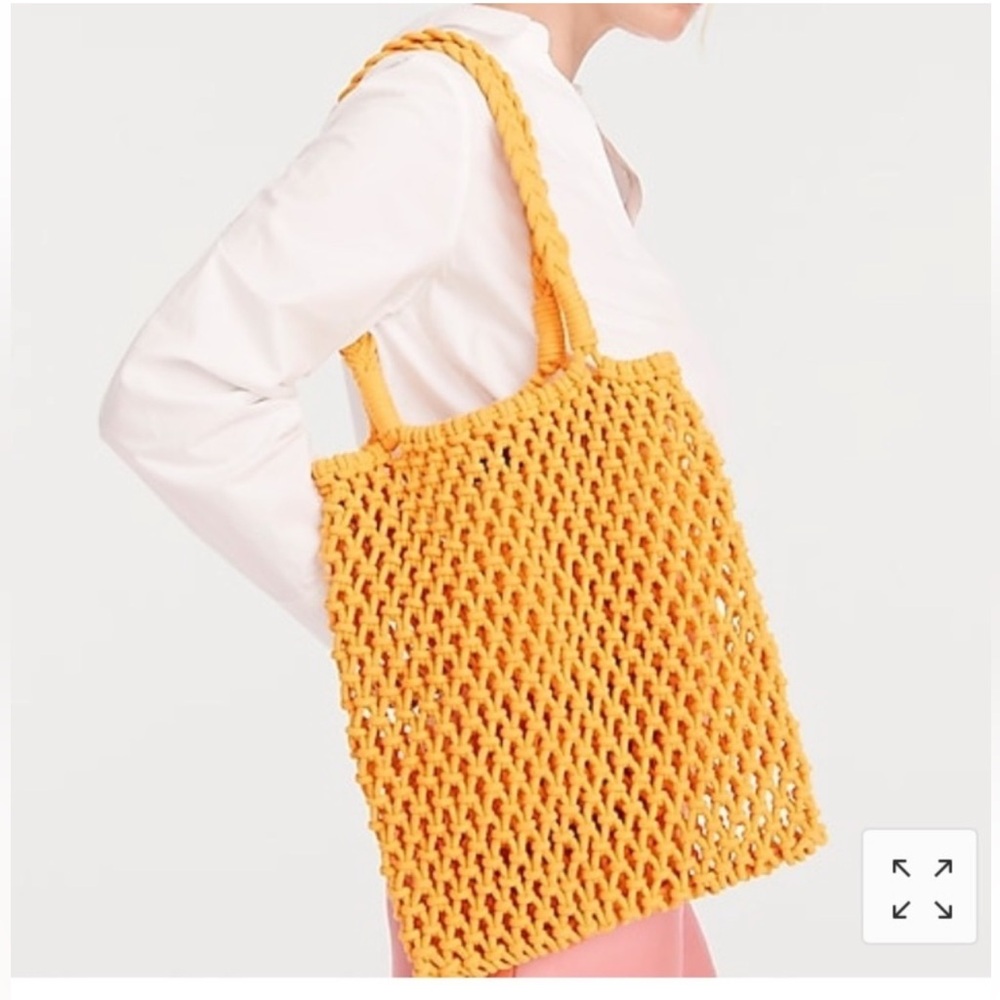 NWT J CREW HAND KNOTTED TOTE